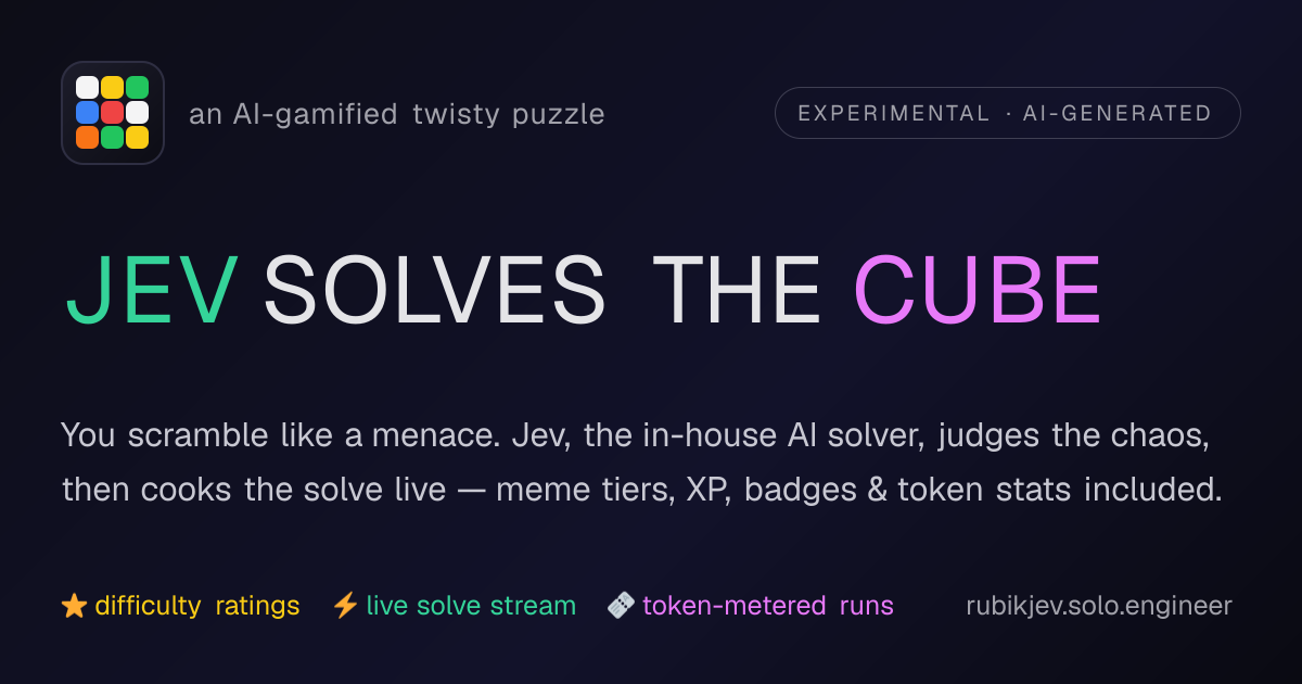 Jev Solves The Cube